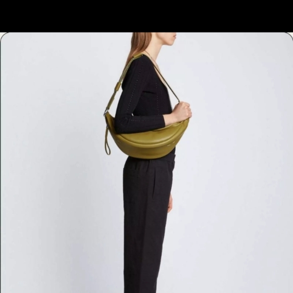 Proenza Schouler White Label Stanton Leather Sling Bag in Moss - Picture 12 of 13